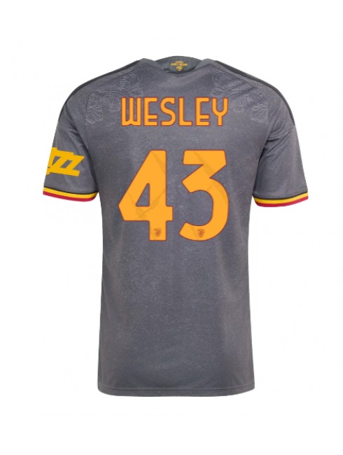 Moški Nogometna dresi replika AS Roma Wesley Franca #43 Tretji 2026-27 Kratek rokav Moški Nogometna dresi replika AS Roma Wesley Franca #43 Tretji 2026-27 Kratek rokav